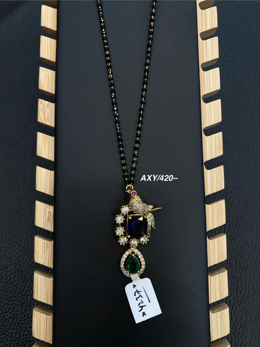 Black-beads with parrot pendant